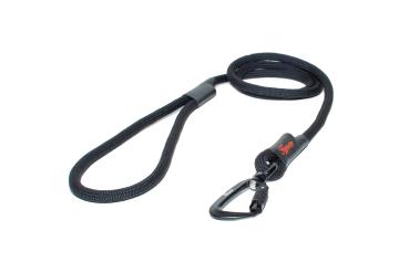 klassische Hundeleine TWIST - L - 115cm - schwarz